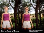 Girl in front of Trees